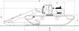 Amphibious Excavator Undercarriage - AM300-2 EIK Solutions