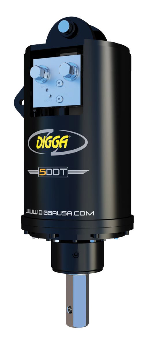 Augers For Excavators & Backhoes 4.5-12T, Truck Cranes & Telehandlers 5DDT-11 Digga Two-Speed - High Flow Drive w/ 2.5" Hex Shaft 4,745 ft.-lbs. N/A (Auger Drive Only)