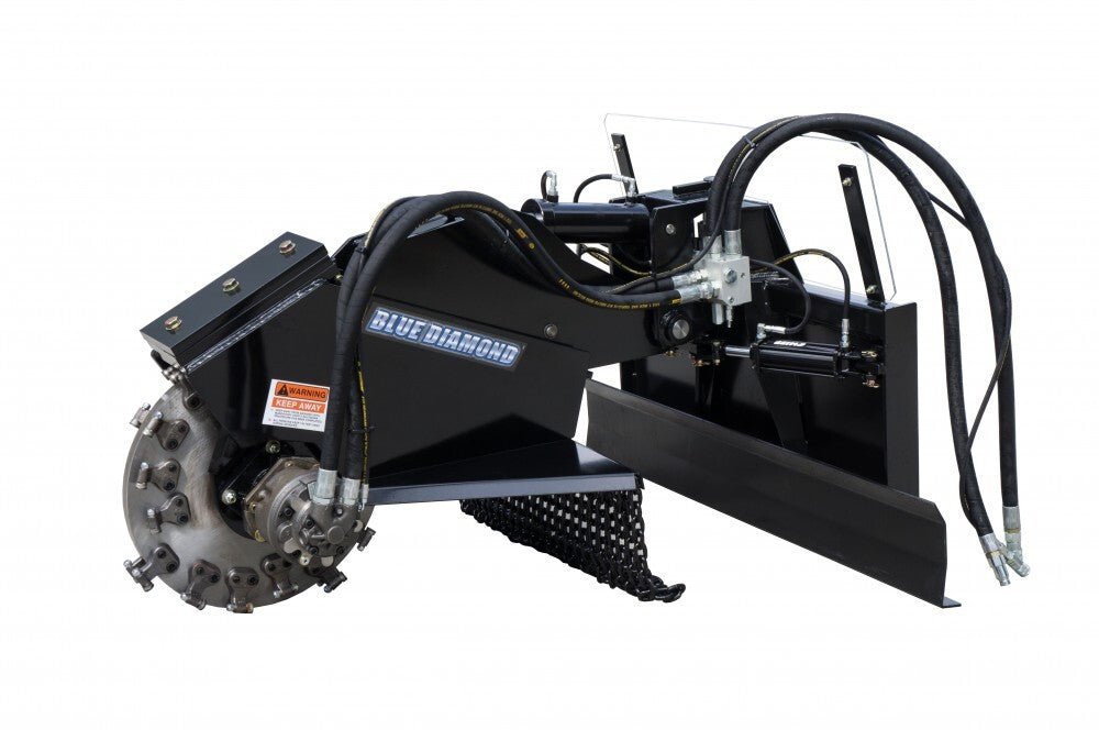 Blue Diamond® Skid Steer Swing Arm Stump Grinder Blue Diamond Attachments