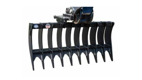Heavy Duty Excavator Rake Blue Diamond Attachments
