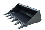 Mini Skid Steer Buckets 108010-25 Blue Diamond Attachments 36" 15" With Mini Uni Mount Smooth