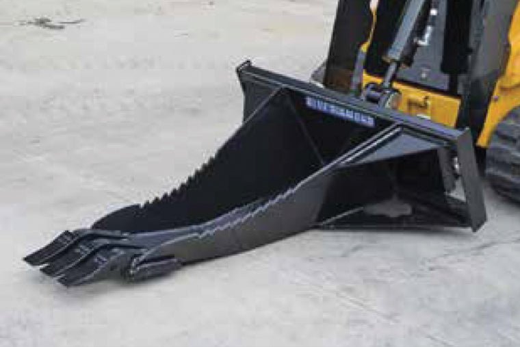 Mini Skid Steer Stump Bucket Blue Diamond Attachments