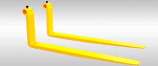 Skid Steer Loader Pallet Forks w/ Floating Tyne Design Digga