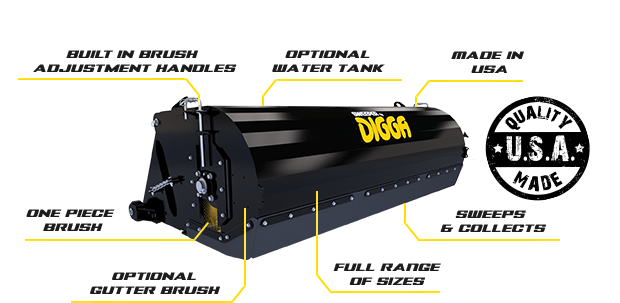 Sweeper Bucket Broom Digga