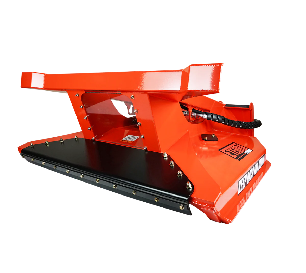Typhoon 60" Skid Steer Clearing Mower Attachment - Powdered Coated Orange Eterra