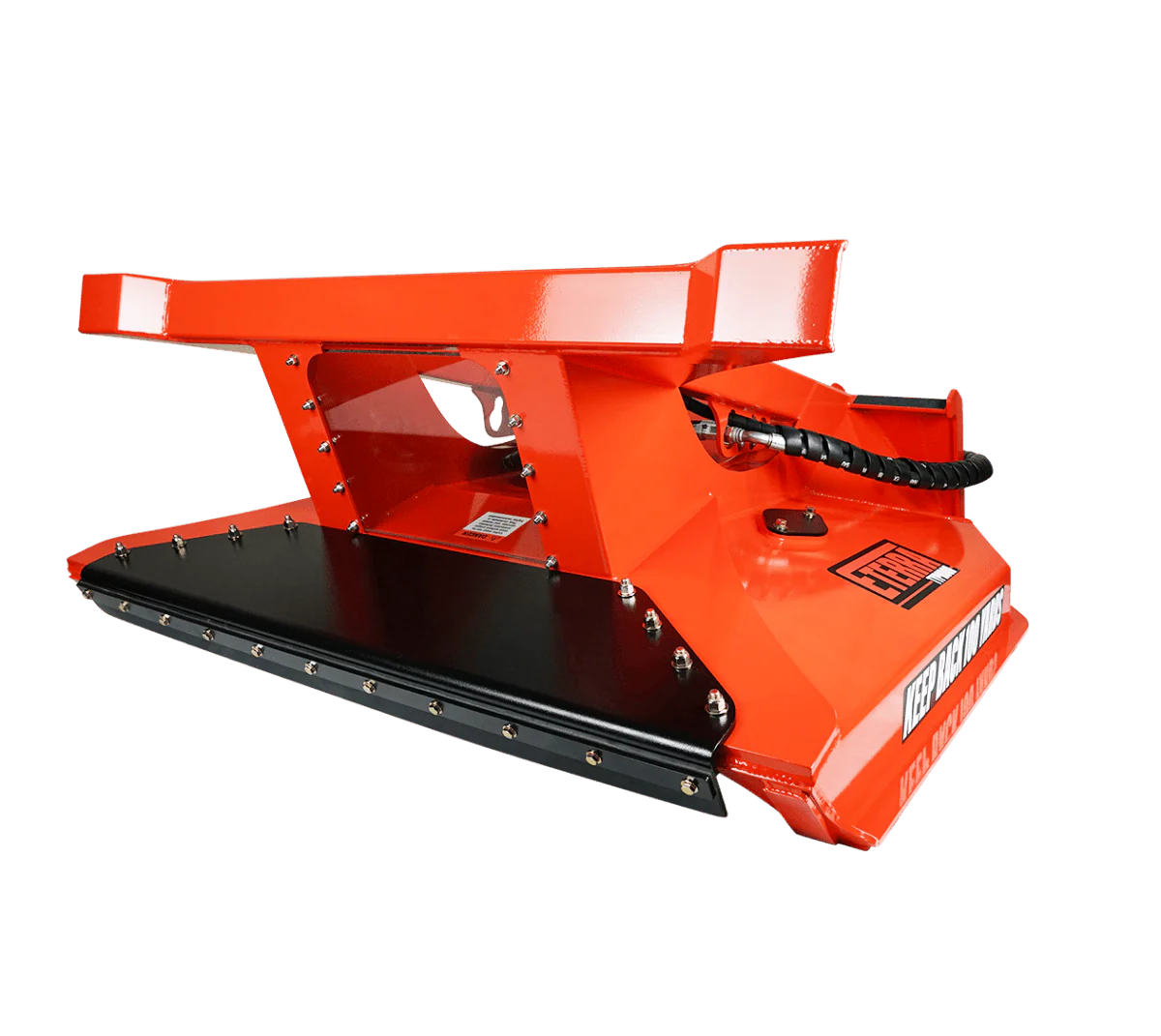 Typhoon 60" Skid Steer Clearing Mower Attachment - Powdered Coated Black Eterra